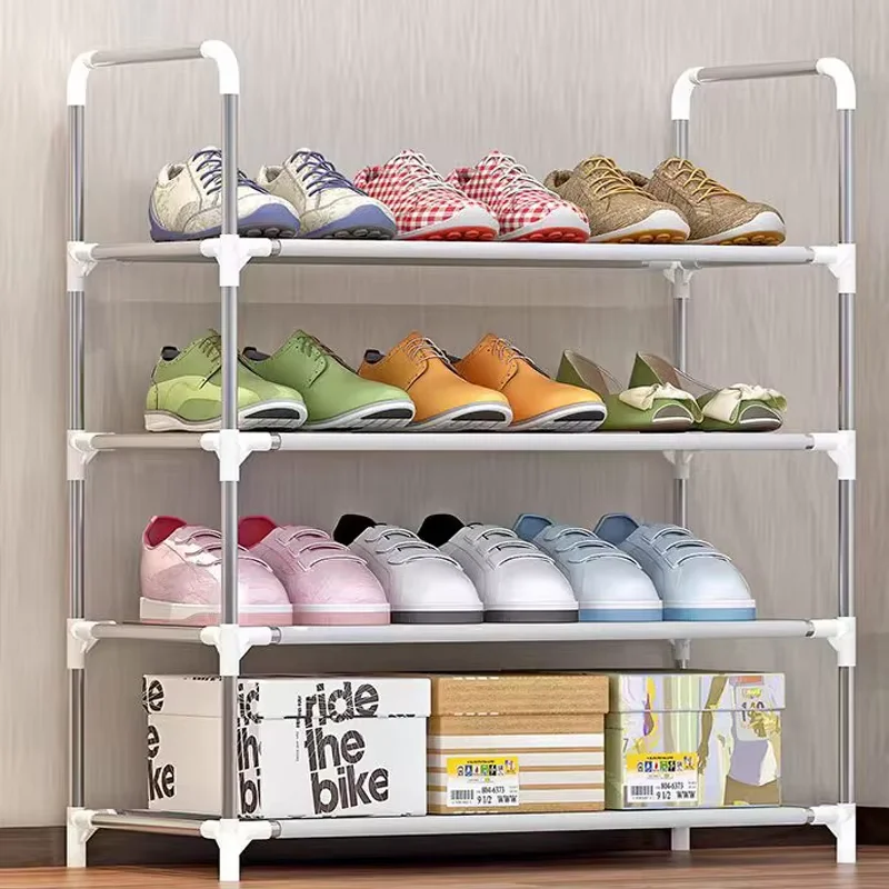 4 Tiers shoe rack Shoe Organizer 12 Pairs Space Saving  Iron plastic  Shoe Shelf