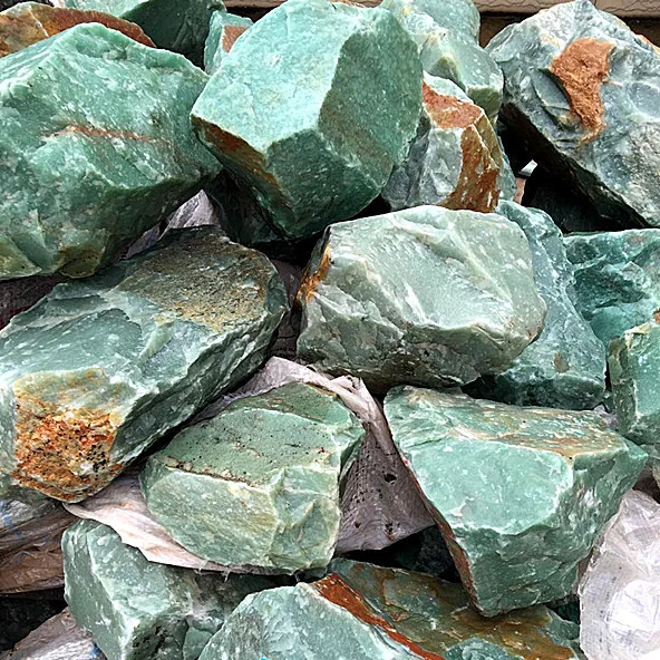 Wholesale price of green aventurine natural stone rough green aventurine