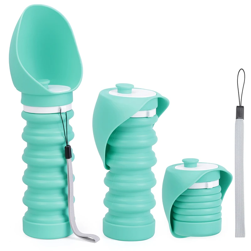 Hot Selling Trending Products New Arrivals 2024 Portable Silicone Pet Feeder Travel Dog Water Bottles With Food Container Bowl