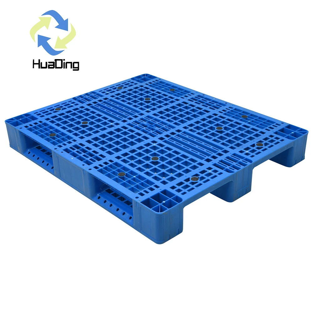 HUADING Food Grade Standard Euro Single Side Plastic Pallet with Metal Reinforced for Racking