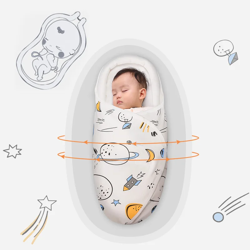 Baby sleeping bag cotton cute stars and moon newborn sleeping bag swaddle wholesale can be customized