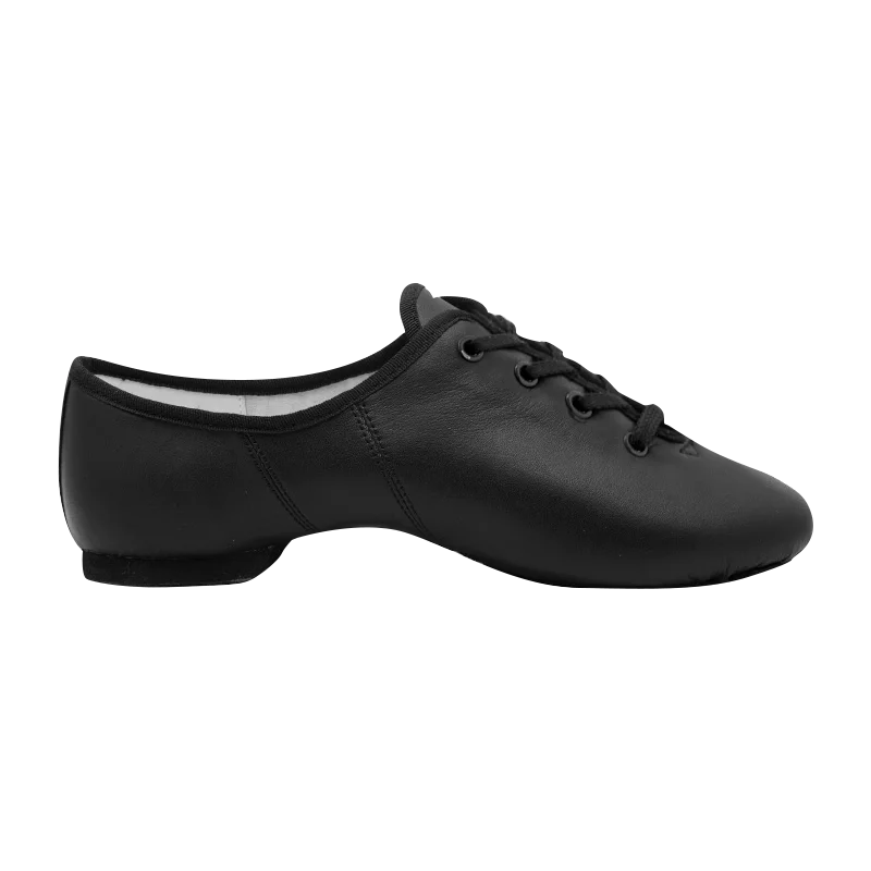 Оптовая продажа, черная кожаная обувь jazz со шнуровкой и разрезом