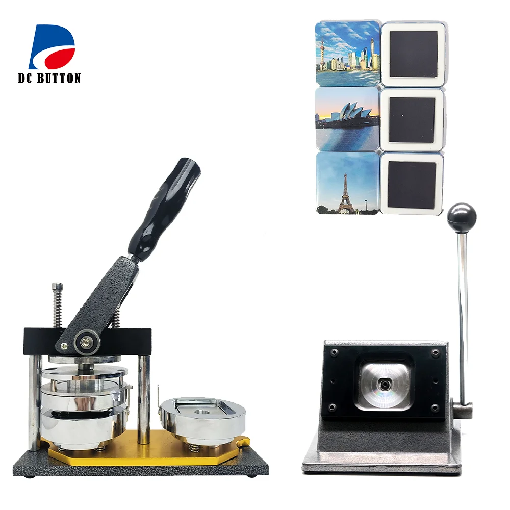 50*50mm 2*2 inch Square Fridge Magnet Making Machine Kit Including 100pcs materials and paper cutter