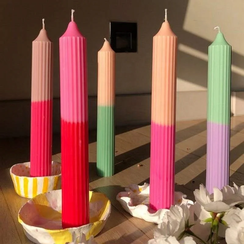 2023 New Product Spiral Twist Taper Candle in Bulk Table Wedding Spiral Long Candle