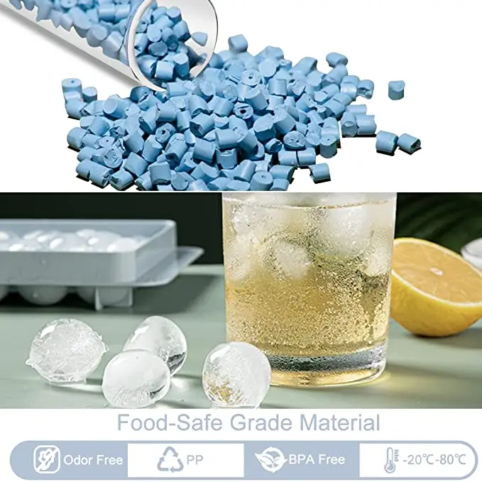 Round ice hockey ice tray mold with cover 33 creative refrigerator ice cube tray box