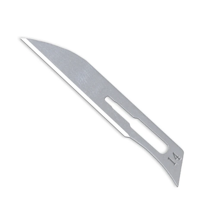 Нет. 14 одноразовых медицинских хирургических скальпельных лезвий из углеродистой или нержавеющей стали