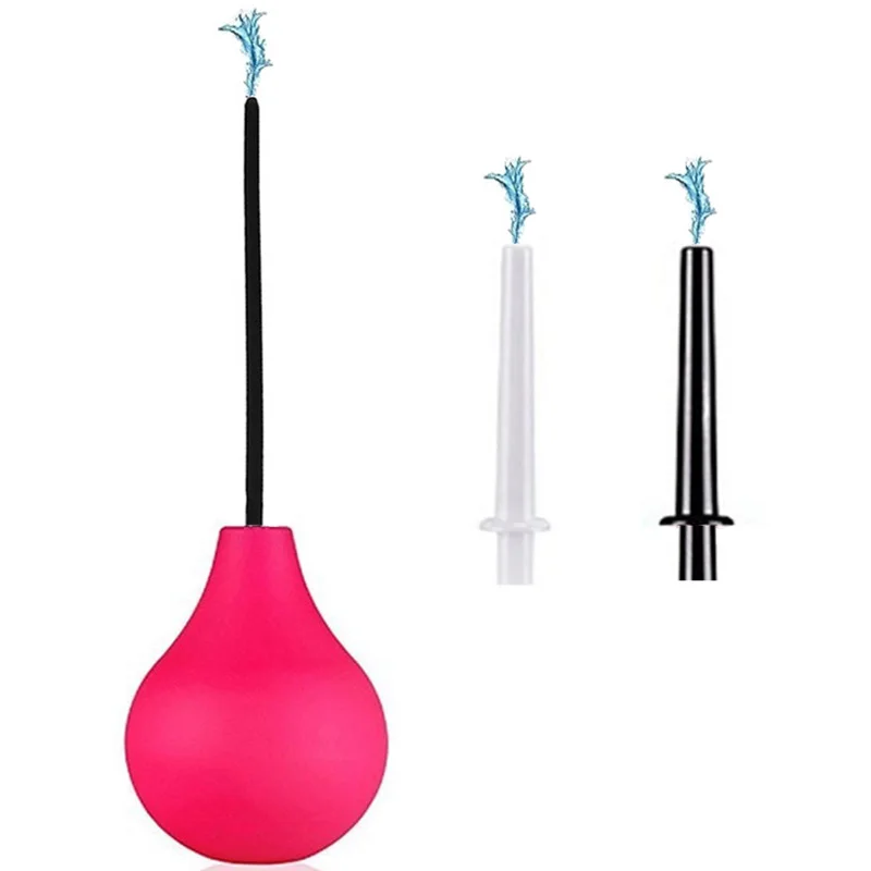 New Silicone Douche Anal Enema Cleaning Pump 225ml Urethral Sonuds Shower Enema Tool Kit For Cleaning