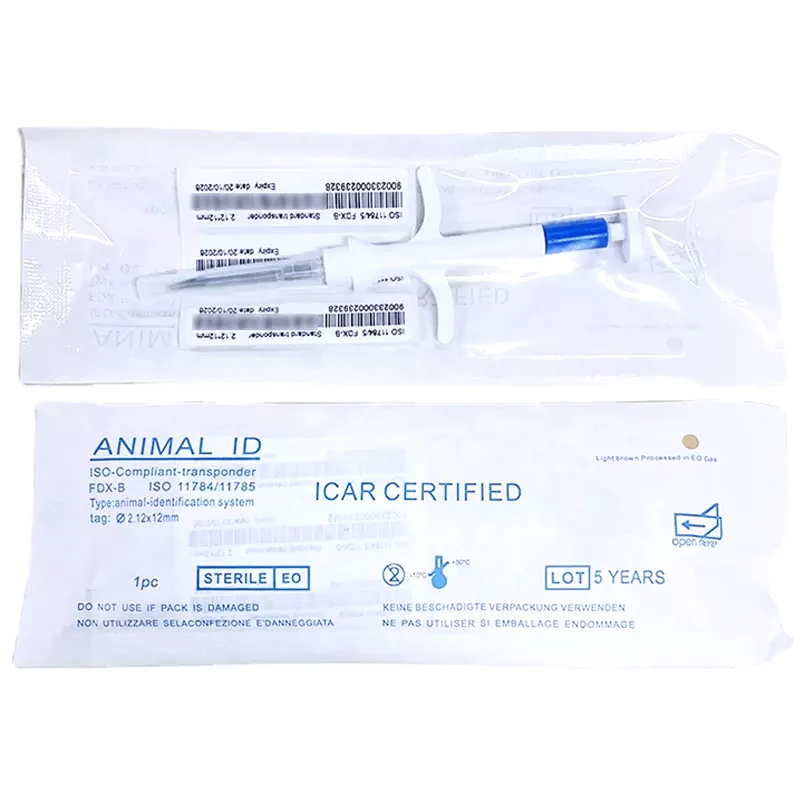 Animal microchip tracking chip micro rfid Horse dog implant animal pets tag id chip Syringe Injectable microchip for cat pets
