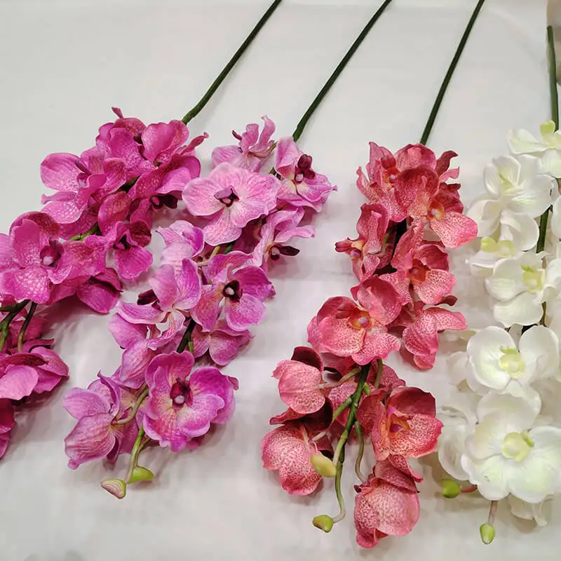 Sen Masine Real Touch Faux Orchid Artificial Phalaenopsis Orchids for Arrangement Home Indoor Decoration