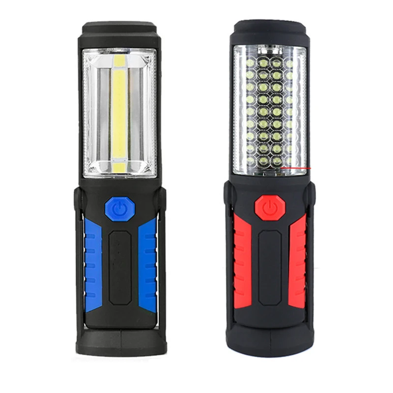 COB Portable Work Light Adjustable LED Usb rechargeable Working Lamp With Magnet And Hook