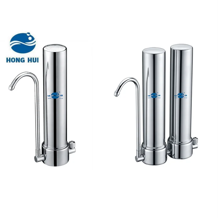 QING YUAN HS2-10T Single Stage Ceramic Filter Stainless Steel Countertop Water Purifier Kitchen Faucet