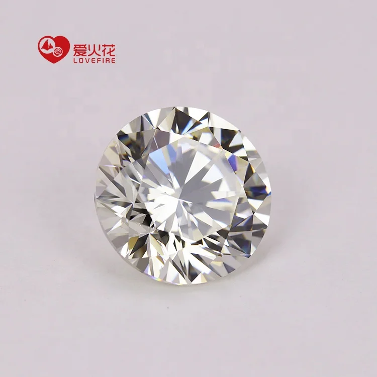 GH color vvs synthetic lab created moissanite stone loose round cut gra moissanite