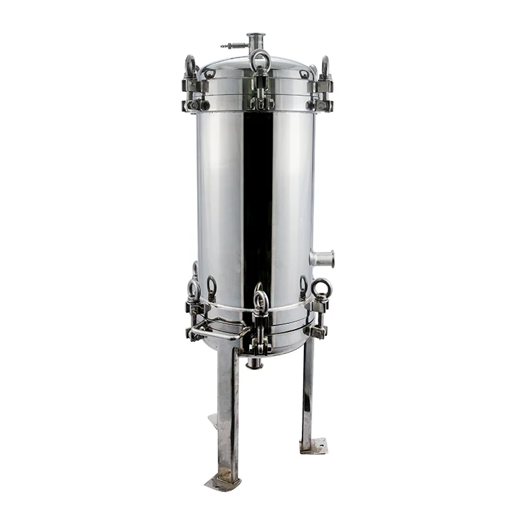 Sanitory Grade 7-Round 10 inches 304 Stainless Steel liquid Filter Housing for water Filtration
