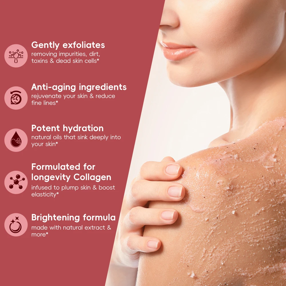 LIIZONE 100% Nature Private Label Skin Care Natural Tumeric Scrub Organic Exfoliating Brightening Sugar Turmeric Face Body Scrub