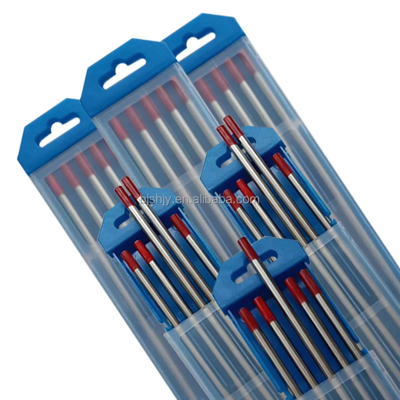 Manufacturer Argon Arc Tig Welding Tungsten Electrode 6.35mm rare Earth Wt20 Red Tip Price