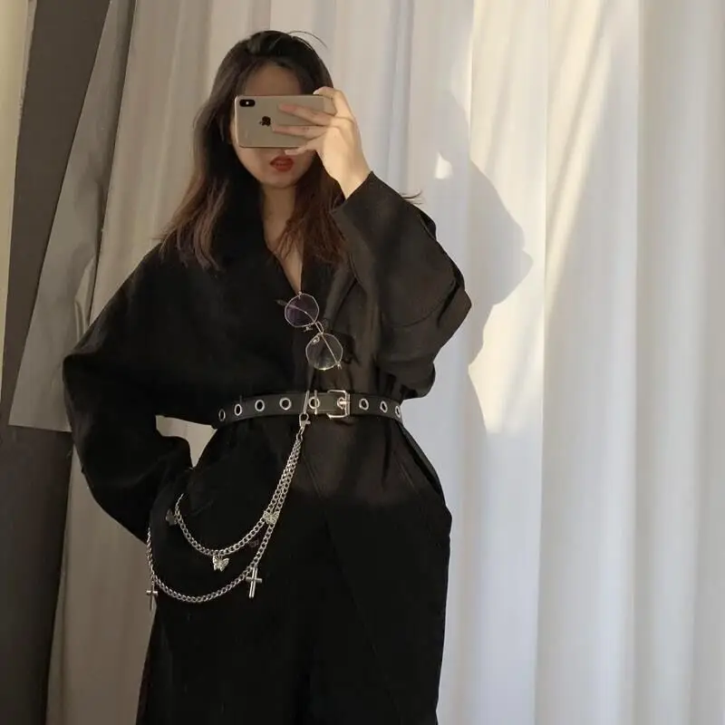 Butterfly Classic Fashion Cross Trouser Chains Belts Waist Chains Double-layer Metal Chain Women Pants Accessories