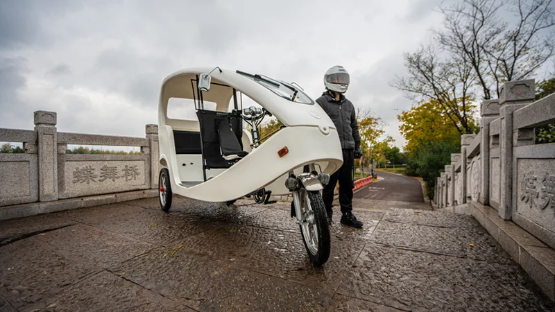 Трехколесный мотоцикл с большим количеством пассажиров 1000 Вт Velo Taxi электрический Pedicab