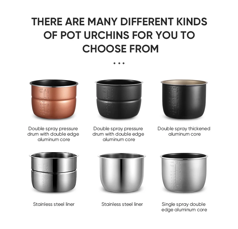 High Quality Commercial Or Household pressure cooker with a aluminium inner pot 6l electric pressure cooker