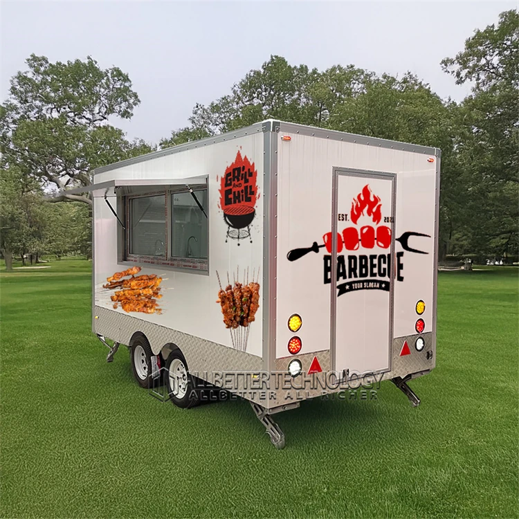 Allbetter Multifunction Mobile Food Truck Trailer Mobile Kitchen Truck Snack Food Trailer For Sale