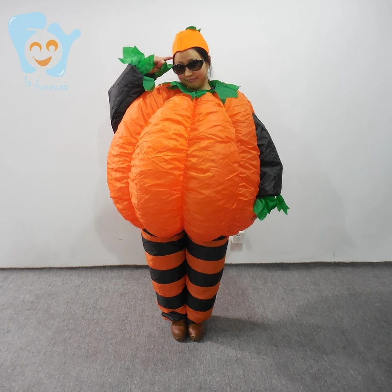 Мужской женский костюм на День Благодарения, Хэллоуин, костюм тыквы, костюм с воздушным раздувом, костюм с надувной тыквой