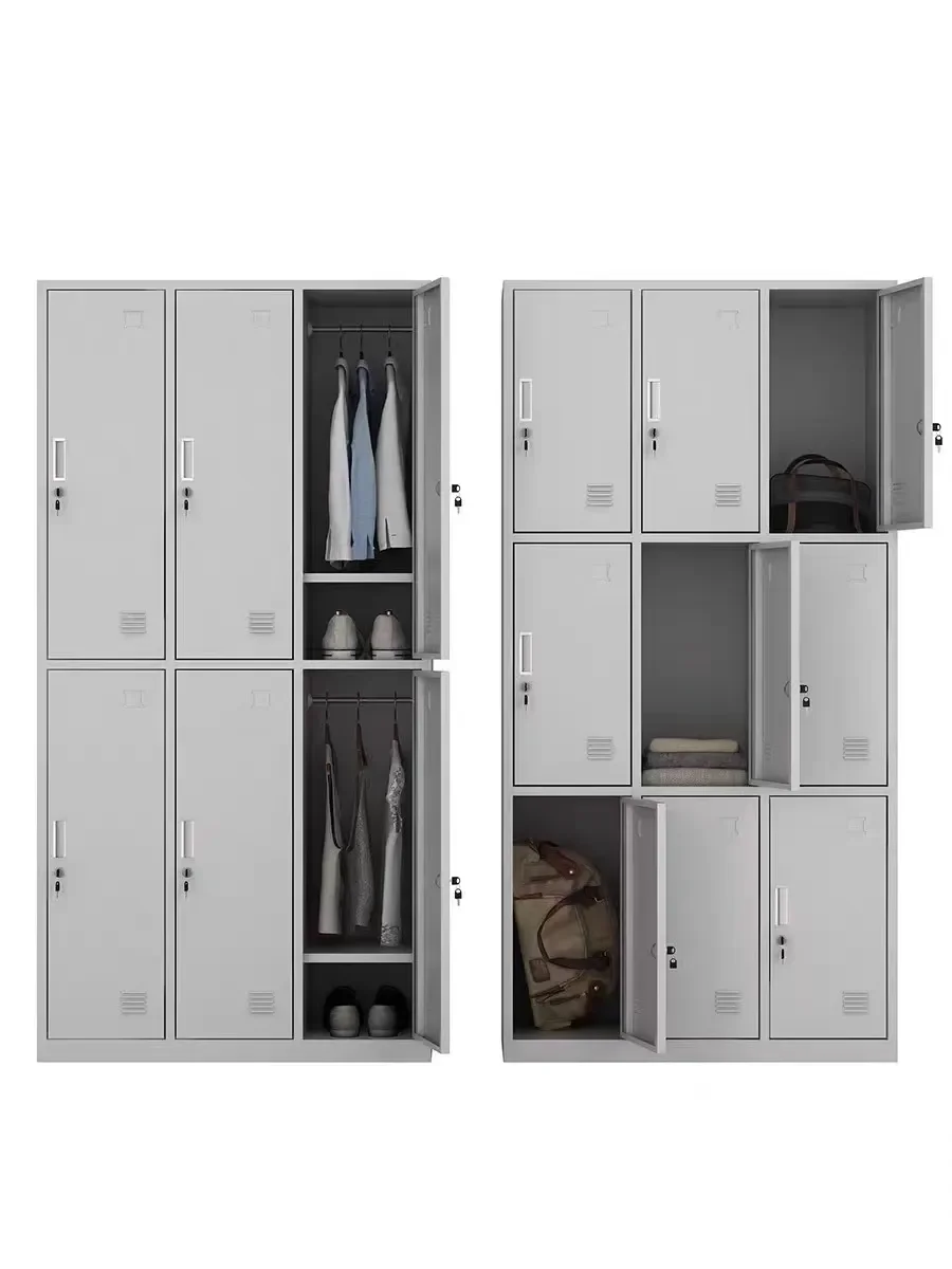 Modern Fashion Home Furniture Wholesale Metal Clothes Cabinet Wardrobe for Bedroom Living Room Hall Hotels Warehouse Application