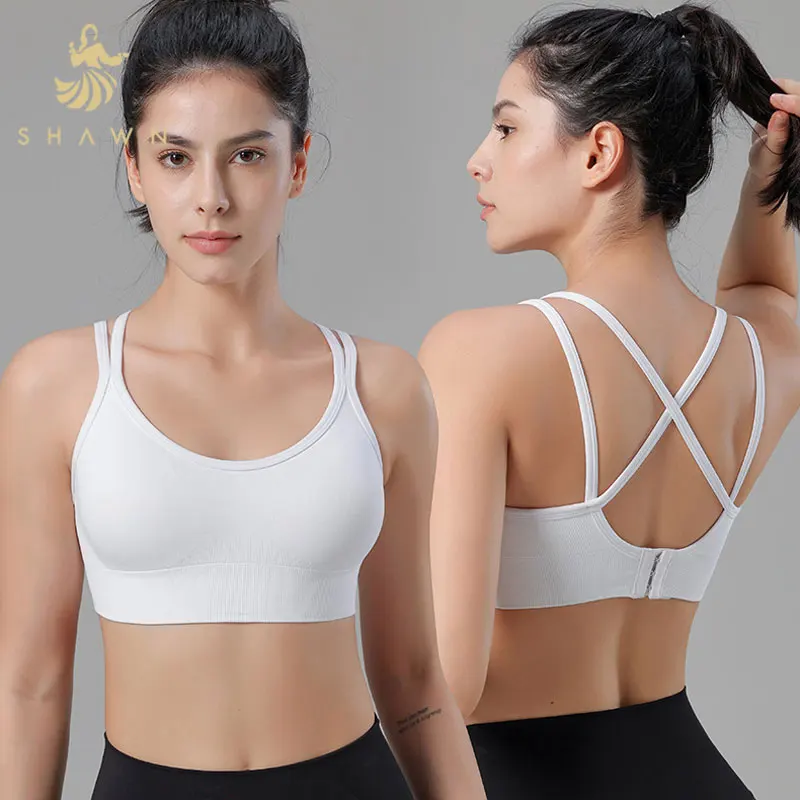 Super Stretchable Adjustable Straps Back Comfy Sports Gym Yoga Fitness Jogging  Zipper Sport Bra For Women