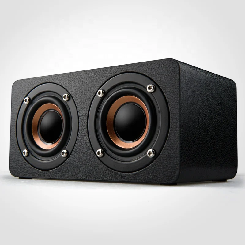 E-TRENDS Newest Perfect Design Portable Wooden Bluetooths Sound Box Wireless Speaker With A Full Customized Wrap