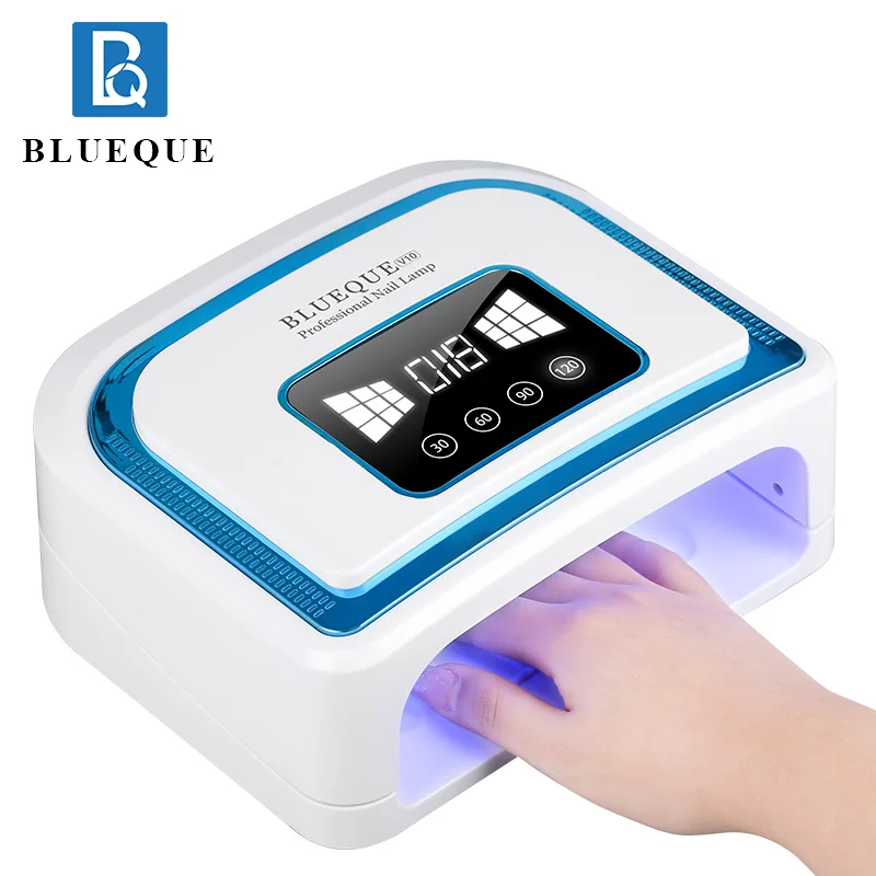 Blueque 120 Вт ультрафиолетовая Светодиодная лампа на гвозде, для сушки ногтей гель-лака для ногтей с восприятие движущихся объектов профессиональная лампа для маникюрного салона