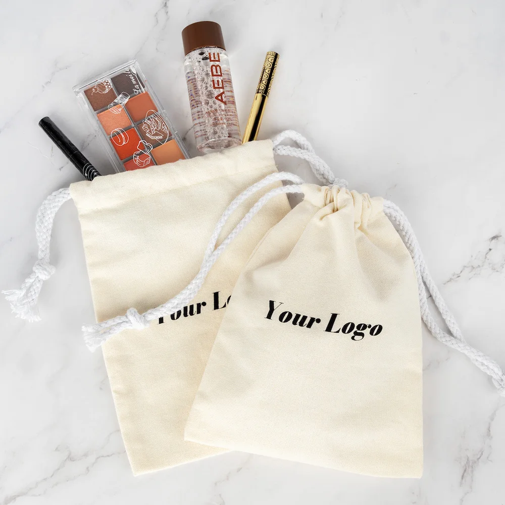 High Quality Plain Canvas Shopping Packaging Organic Cotton Drawstring Dust Bag