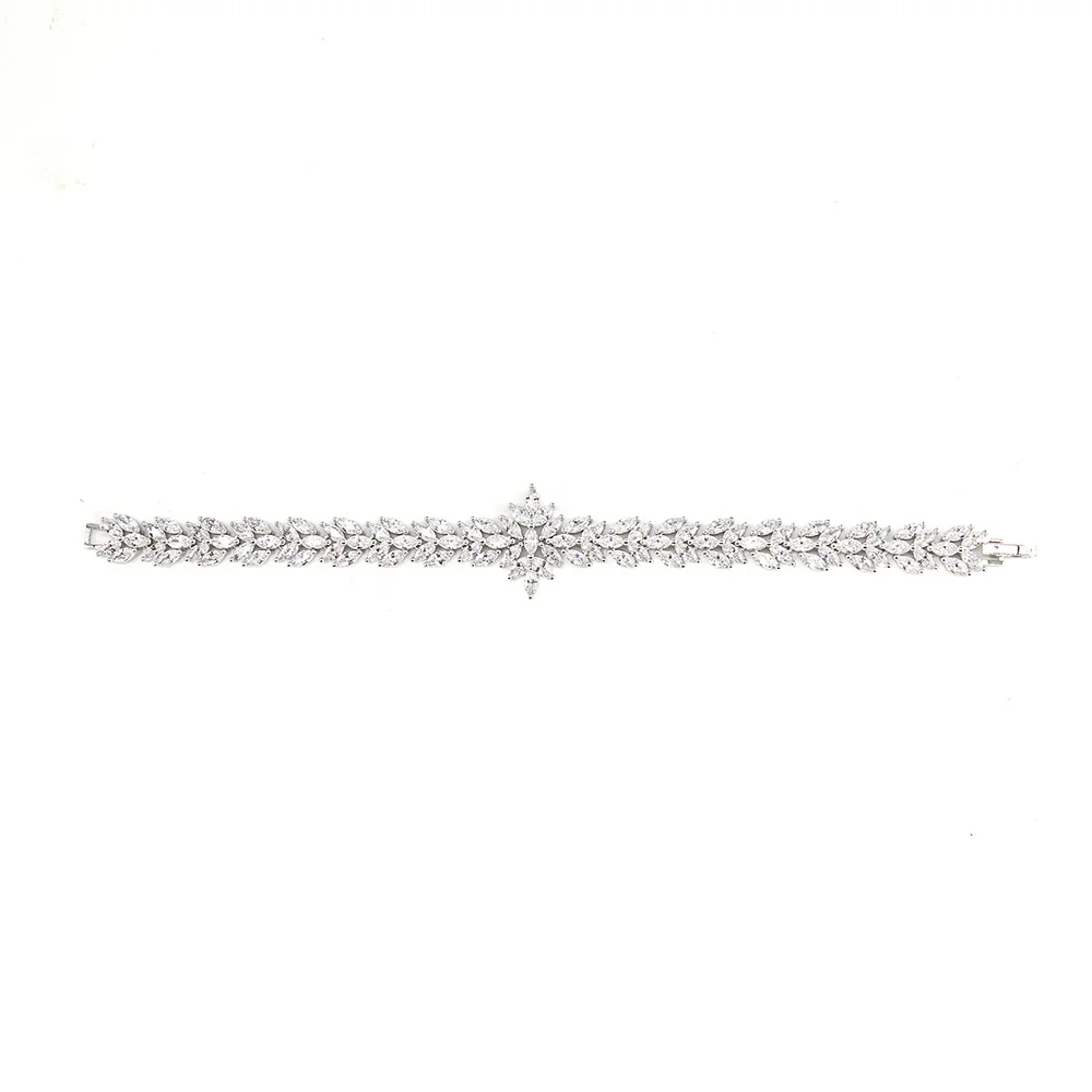 Bedazzled Fashion Horse Eye cubic zircon wedding necklace earrings bridal women  jewellery set for brides bridesmaid