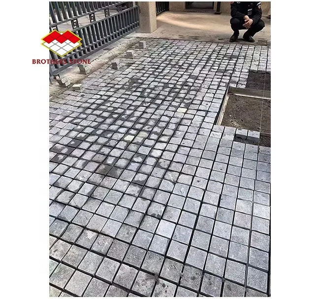 10x10x10 черный гранитный куб камень натуральный Сплит поверхность брусчатка для улицы