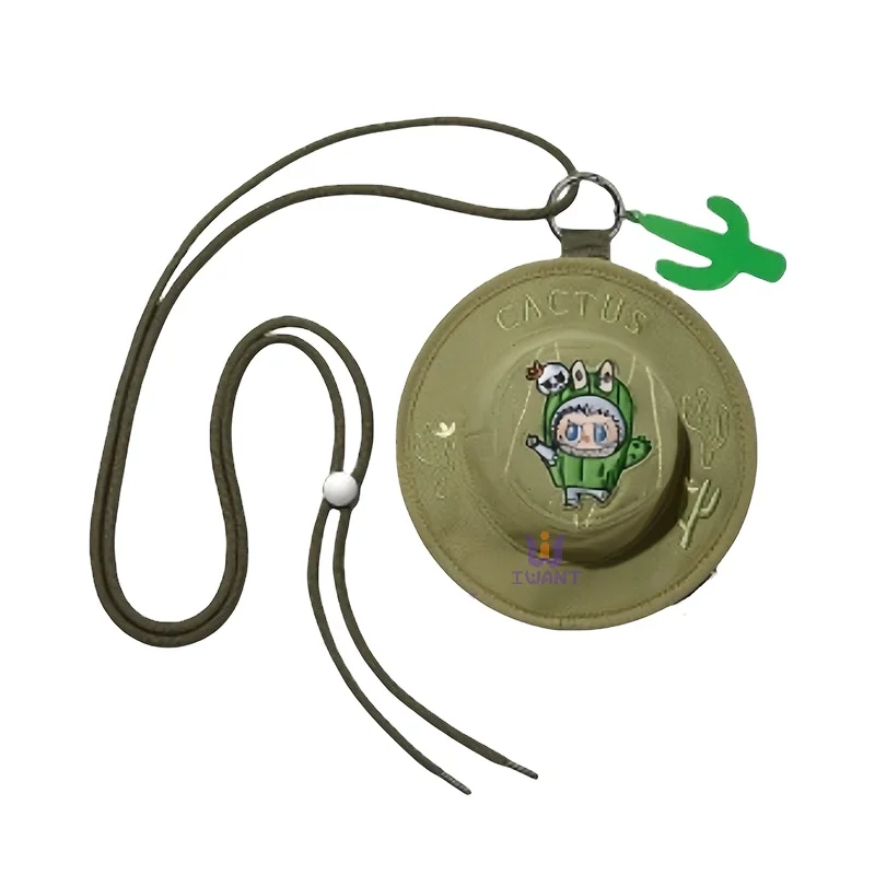 Authentic POP MART labubu FALL IN WIND toys the monster popmart labubuFisherman hat small bag