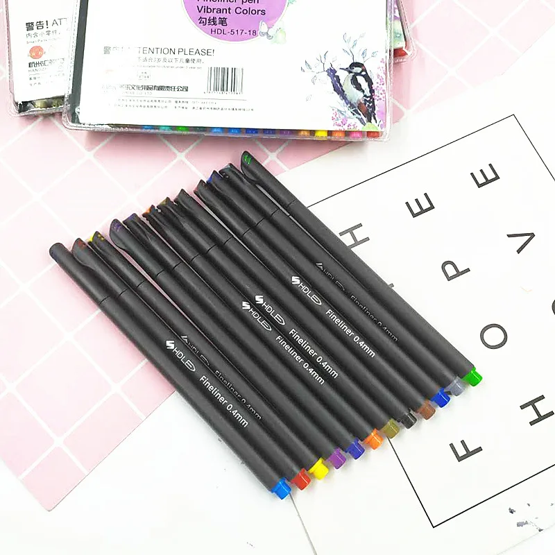 0.4mm Micron Liner Fineliner Pens for Metallic Marker Draw Pen Color Architecture Sketch Marker Art Set Stationery