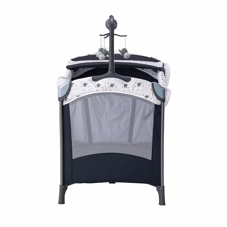 OEM Factory Foldable Playpen Portable Playard Travel Infant Bed  With Music And Toys