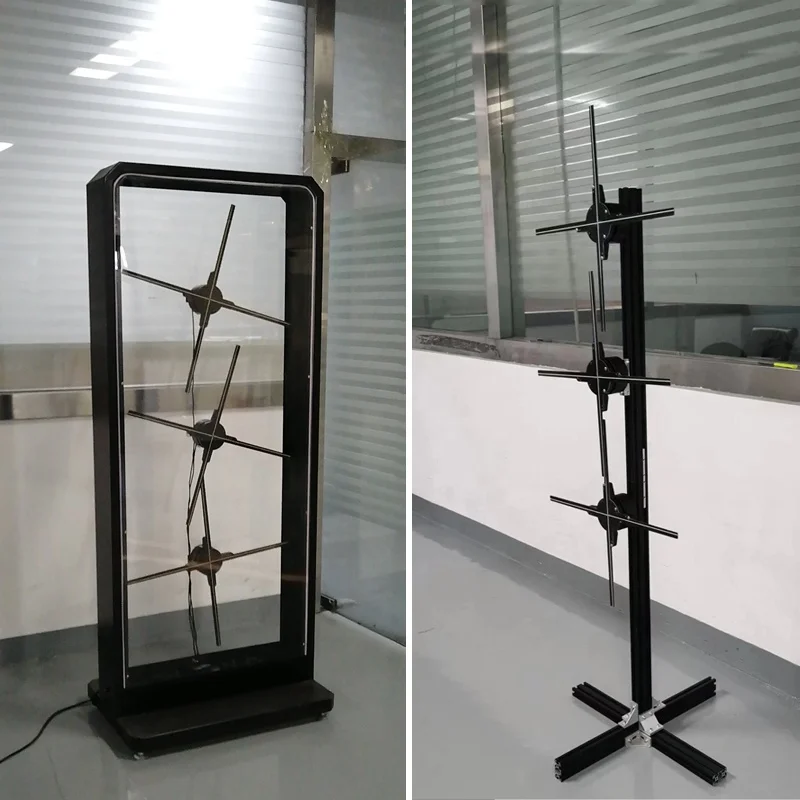3D Hologram Projector Fan 65 Cms Cloud Control 50Cm 4 Blades Holographic Display Rotating 3D Led Advertising Hologram Fan