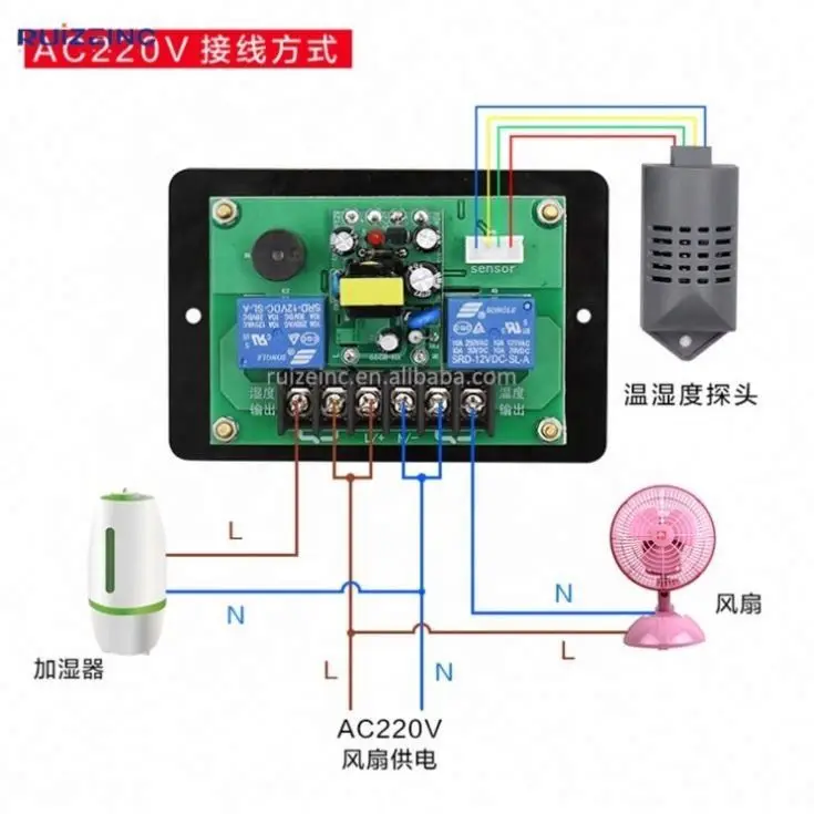 XH-M453 temperature and humidity controller high precision temperature and humidity control switch digital display