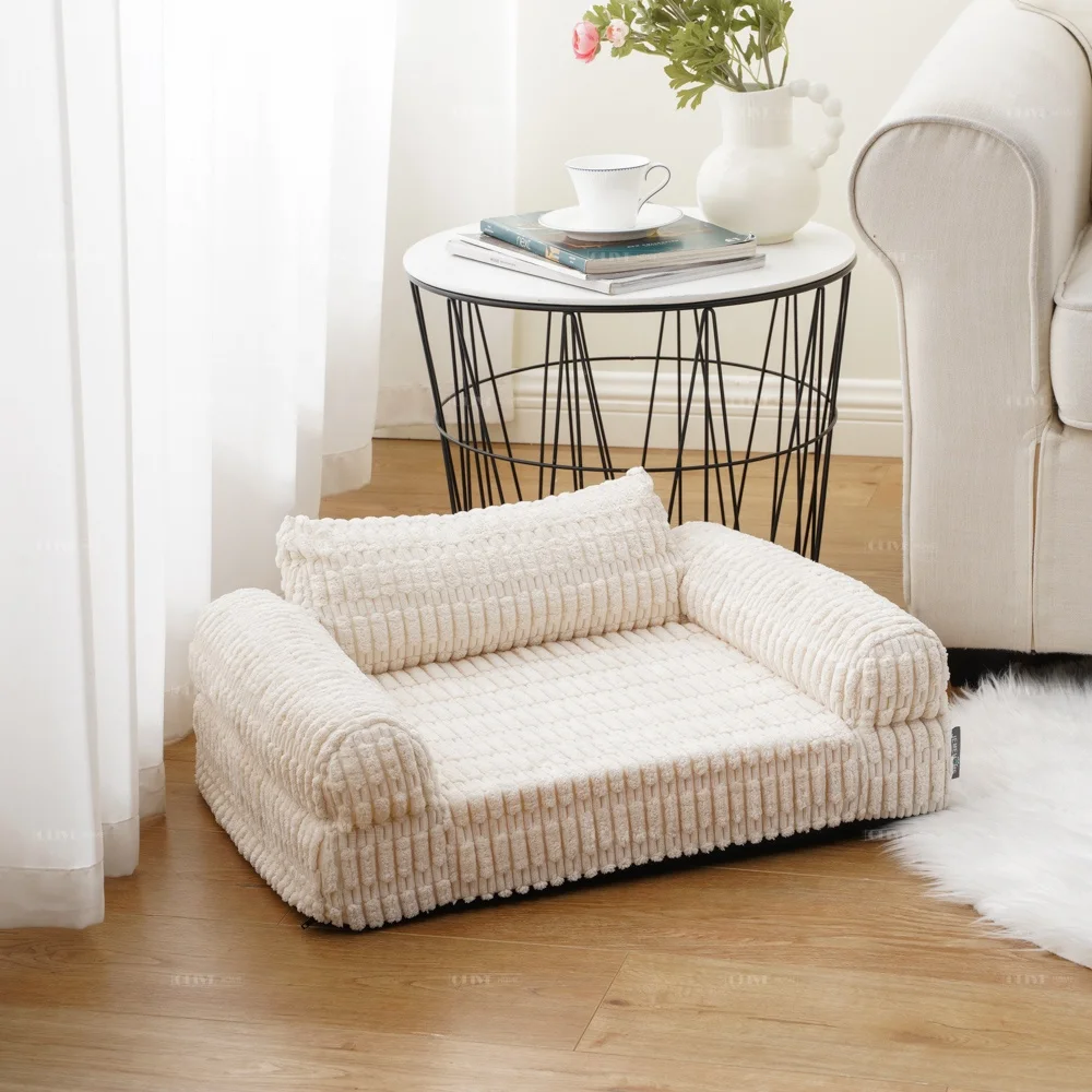 Luxury Sofa Cover Pet Bed for Cats and Dogs Washable Puppy Sleeping Bed Couch Soft Calming Pets Beds for Indoor Anti-Slip Bottom
