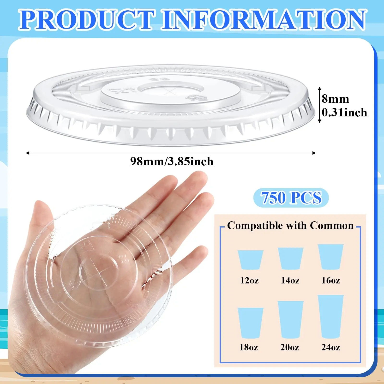 7 8 9 10 12 16 20 oz disposable plastic pet cup with dome flat lid straw supplier manufacturer wholesale custom logo clear cups