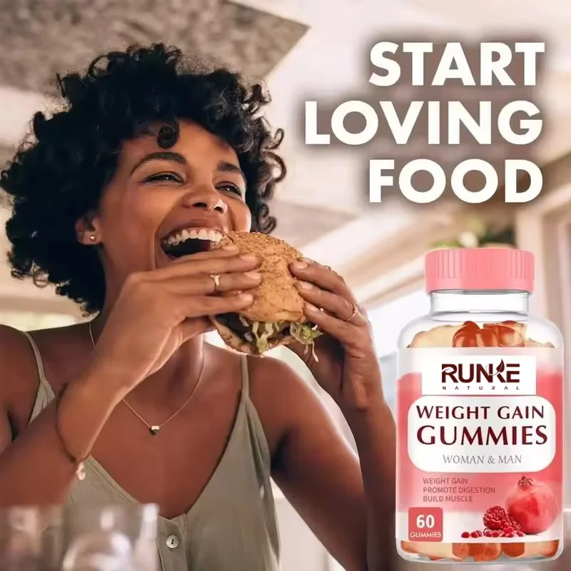 China Manufacture Private Label Fast Weight Gain Supplement Natural Effective Enhance Appetite Health Care Gain Weight gummies