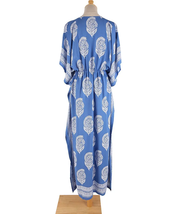 Holiday Bikini Beach Cover Up Rayon Long Kaftans Wholesale India Dubai Abayas