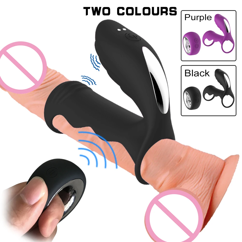 
Remote Control 12 Speed Vibrator Cock Ring for Men Delay Ejaculation G Spot Stimulation Intimate Sex Toys for Couples 