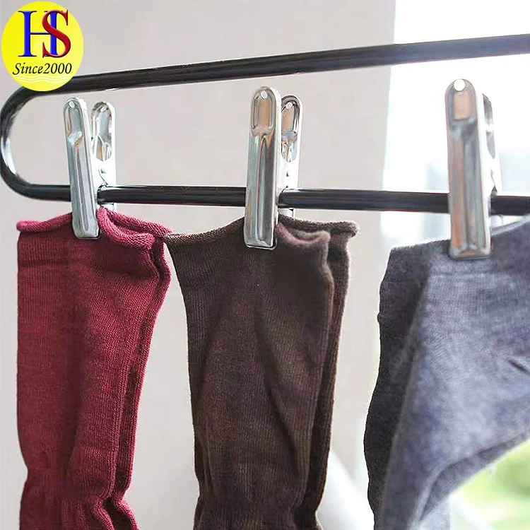 Factory Wholesale Multi Purpose 6PCS Stainless Steel Clothes Pegs for Laundry Pictures Bags Use