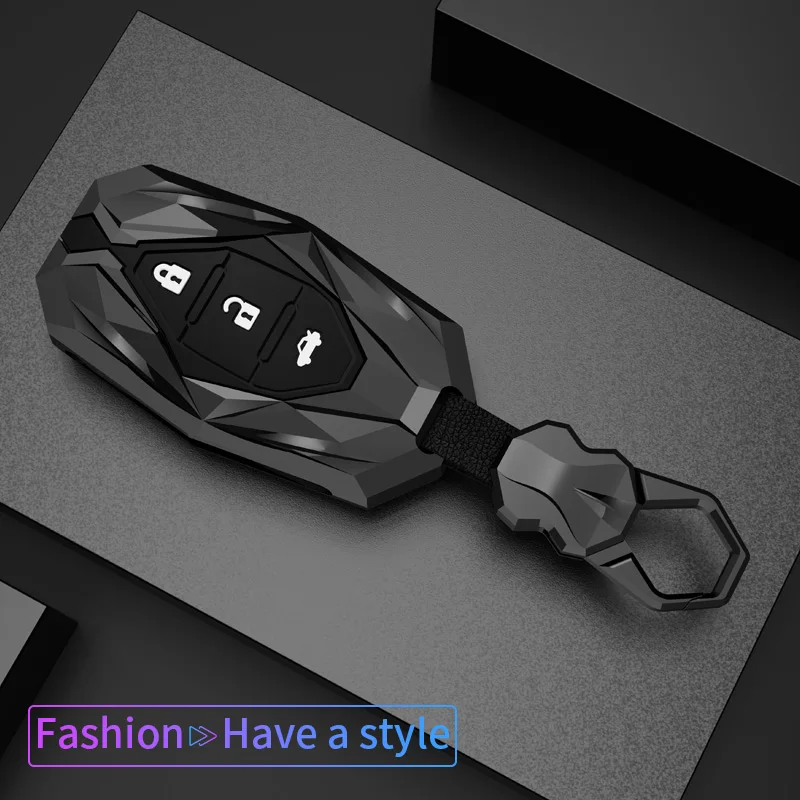 Zinc Alloy Leather Car Key Case Cover for Hyundai Solaris HB20 Veloster SR IX35 Accent Elantra i30 Key Fob Auto Accessories