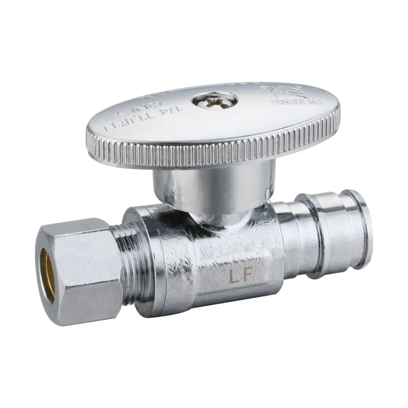 KLOE9103A 1/2Wisbo PEX x 3/8OD Comp прямой-1/4 Угловой запорный клапан