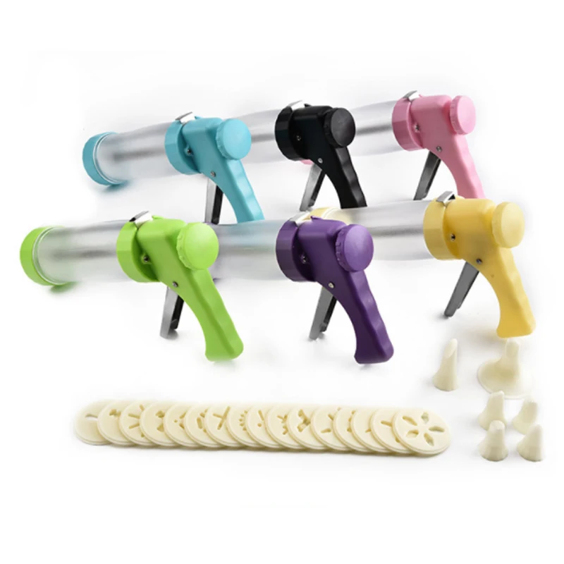 Boda hot sale Cake Tools Manual Spray Gun Cake Cookie Press Icing Set Baking Decorating Tools cookies machine