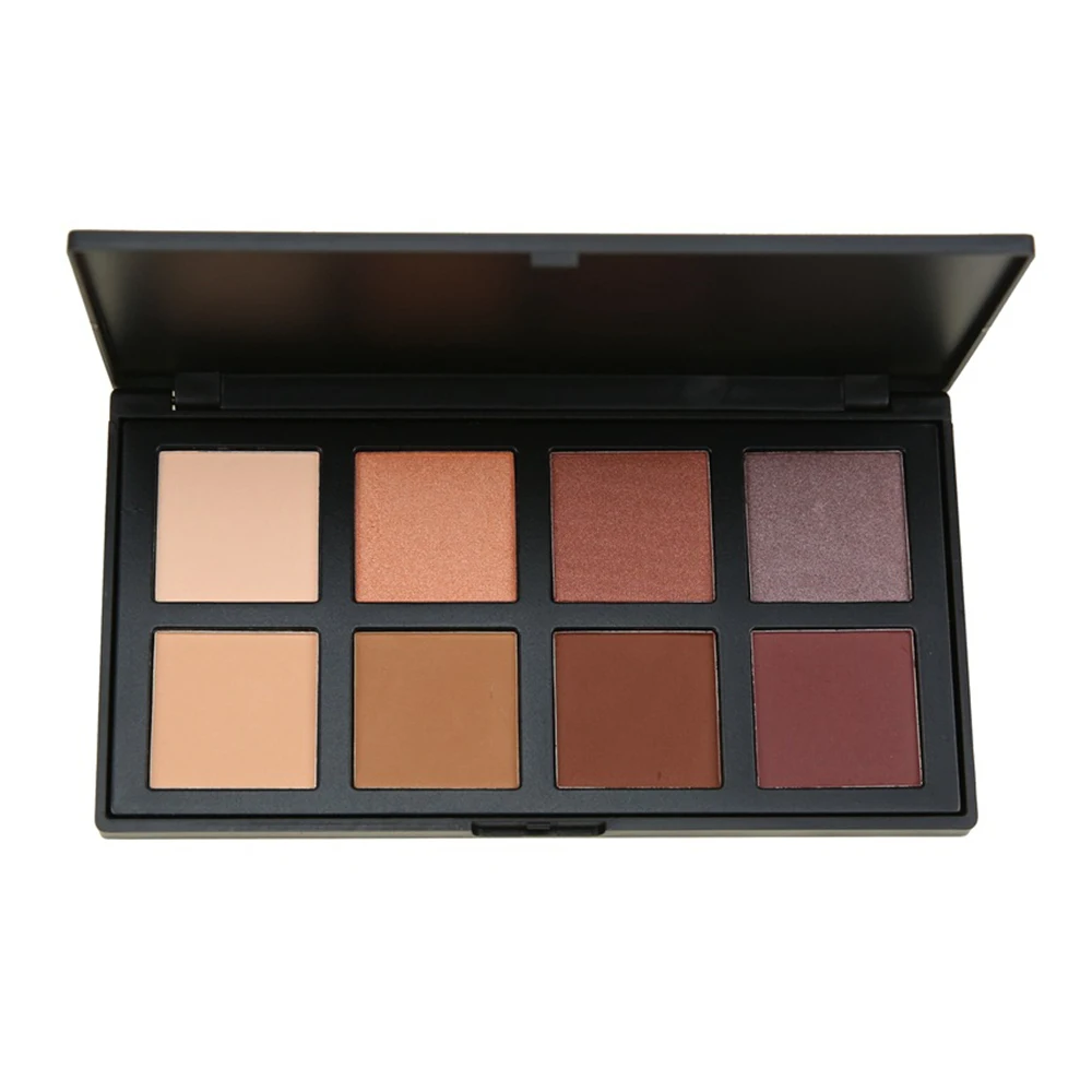 Factory customized private label earth color eyeshadow palette 8-color eyeshadow make   up palette high quality cosmetic