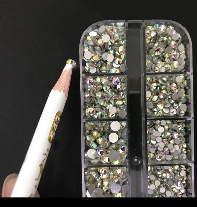 
K9 high quality nail art rhinestones bling round flat back diamond for nail art designs 