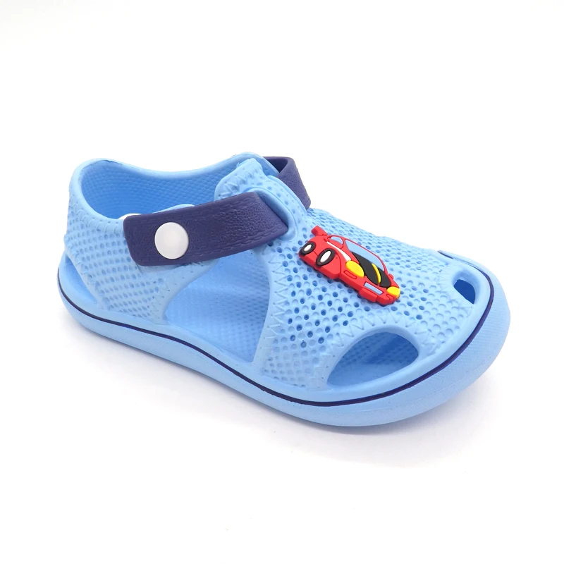 New fashion children clogs for boys car and girls bow flat shoes casual sandals