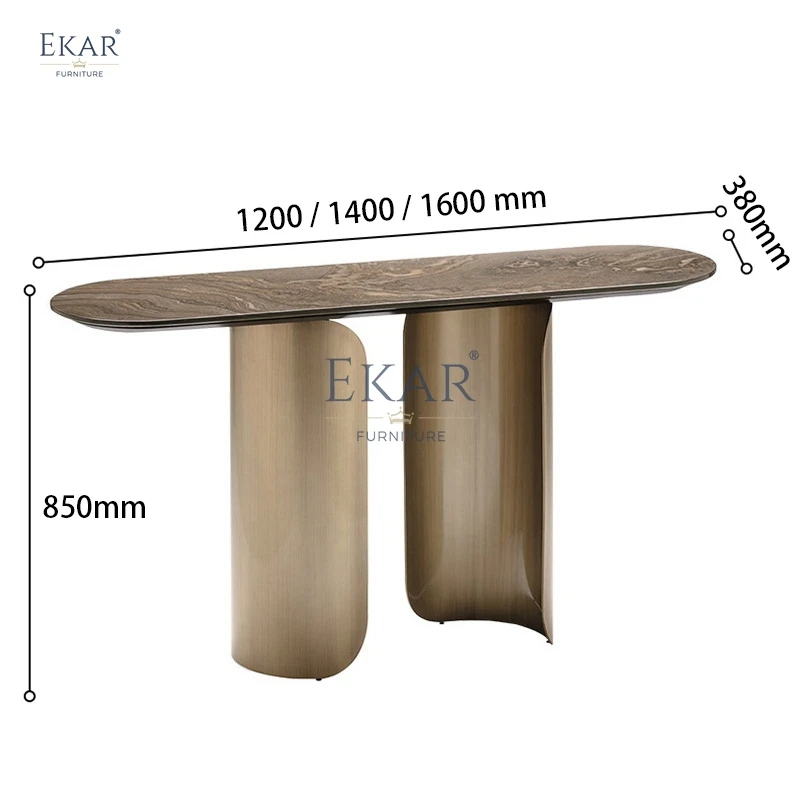 Sophisticated Elegant Marble Console Table for Modern Home Entryways Bedrooms Kitchens or Living Rooms Decoration