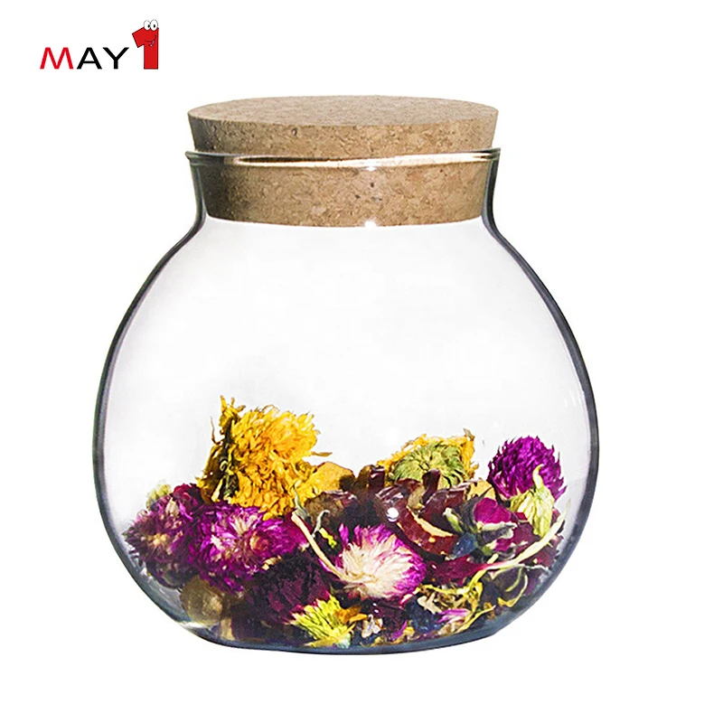 modern classical round cooking glass tea candy coffee jar
